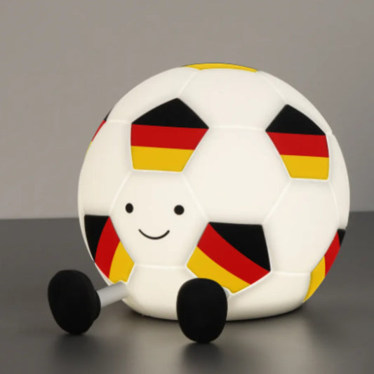 Akku-Tischleuchte Fußball schwarz-rot-gold