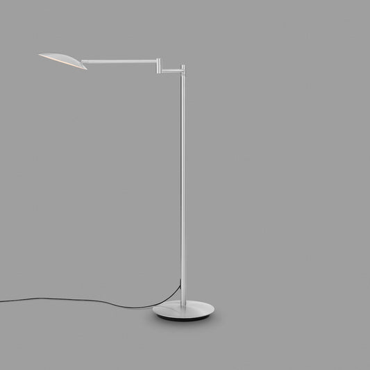 Holtkötter Lector Aluminium matt – Stehleuchte mit schwenkbarem Lesearm, 3.500 Lumen