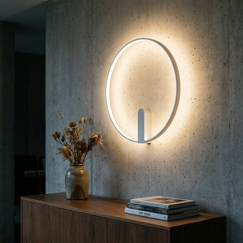 Wand- und Deckenleuchte Circular S Silbermatt