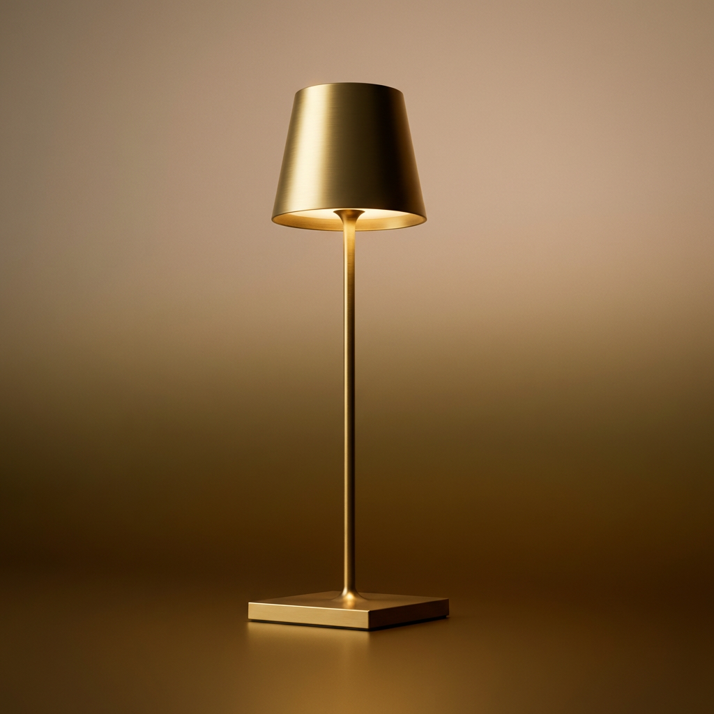 Akku-Tischleuchte Nuindie Gold