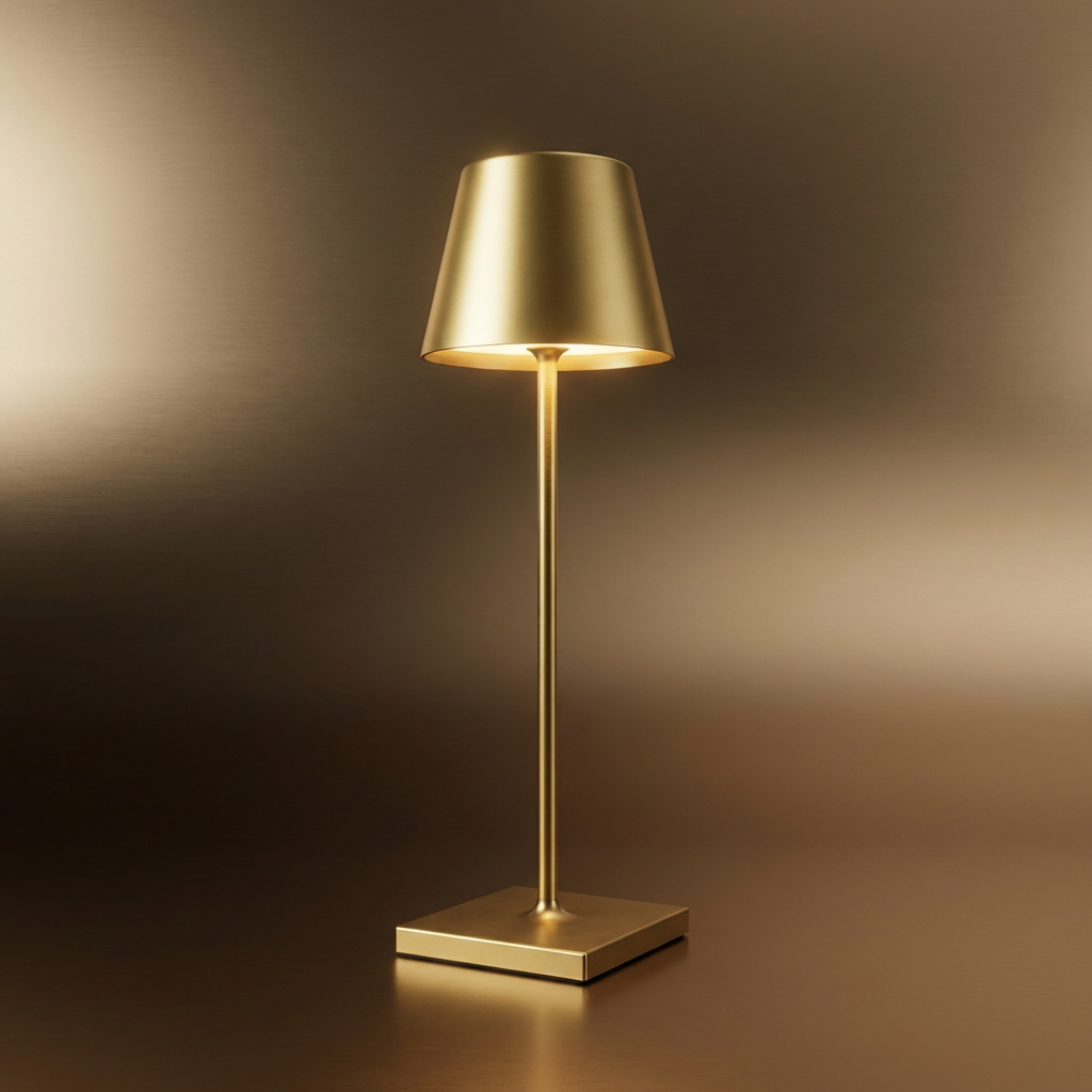 Akku-Tischleuchte Nuindie Gold